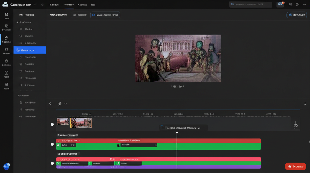 Giao diện làm việc của Clipchamp khi tạo lồng tiếng AI