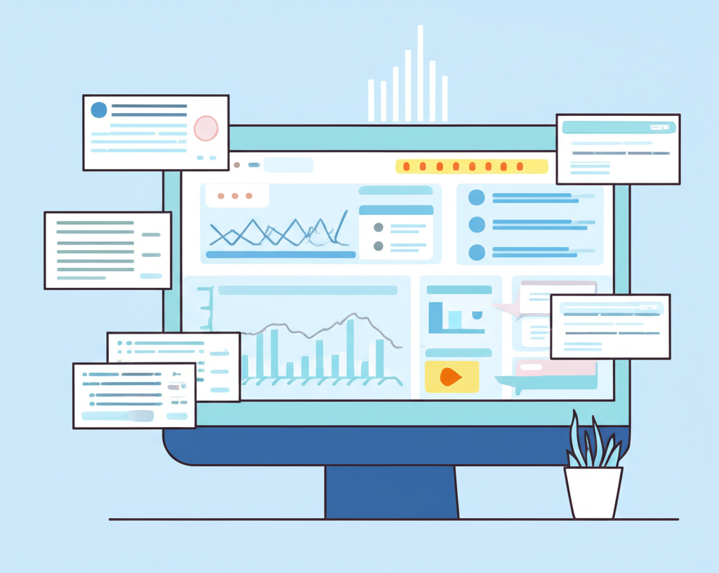 Hình ảnh minh họa AI hỗ trợ phân tích xu hướng và tạo tiêu đề video hấp dẫn 