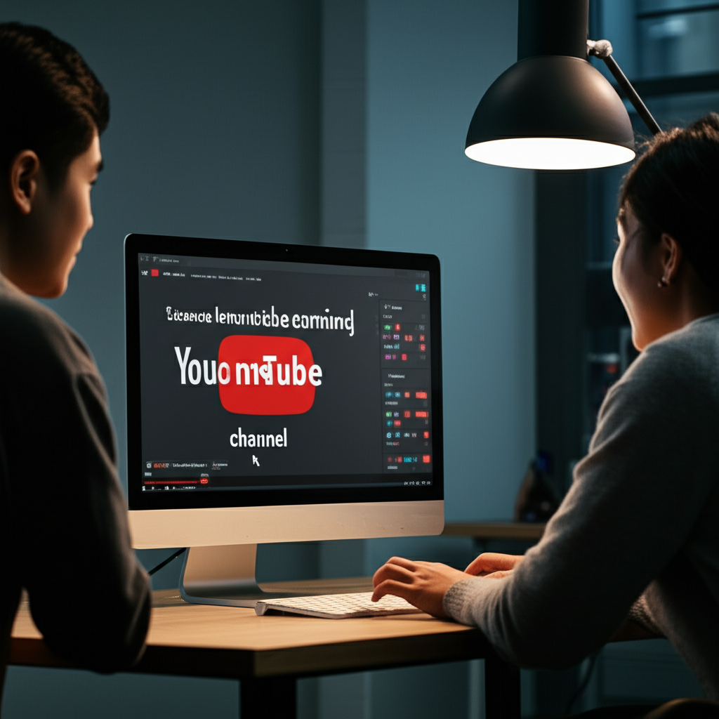 Học viên đang học cách tự động hóa kênh YouTube trên máy tính