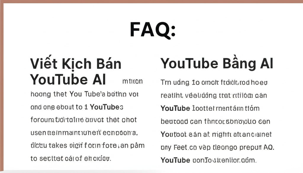 Phần hỏi đáp về AI viết kịch bản video YouTube