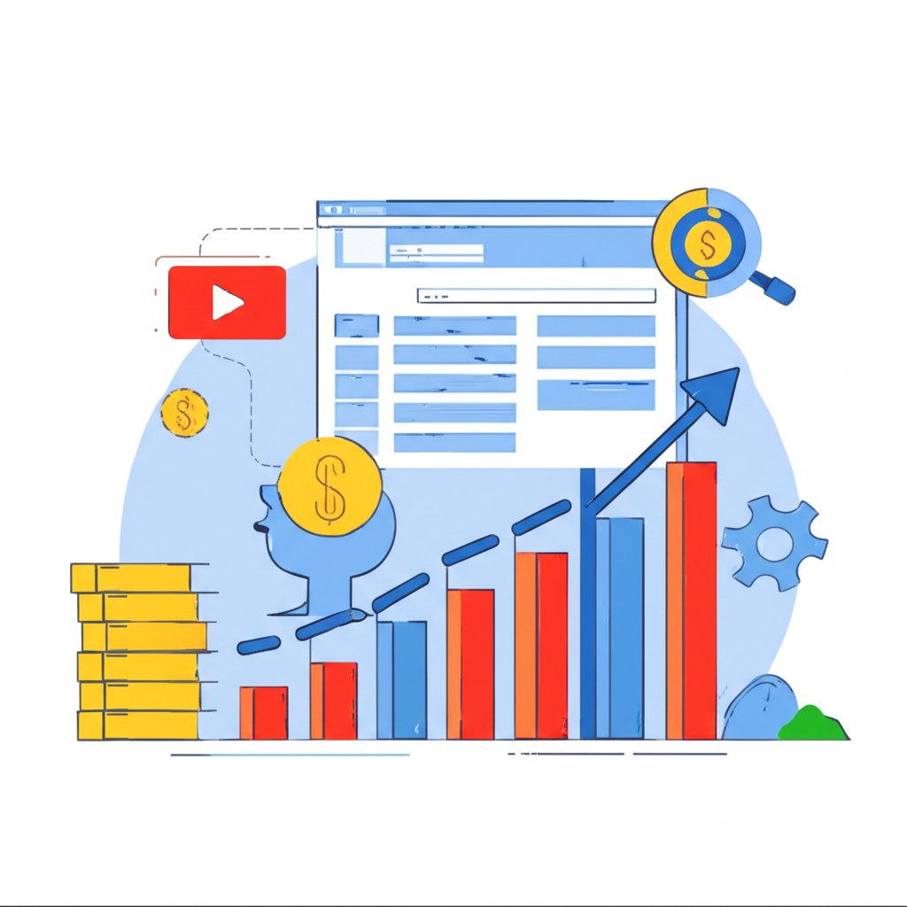 Sơ đồ minh họa thu nhập YouTube ở Mỹ theo lượt xem 