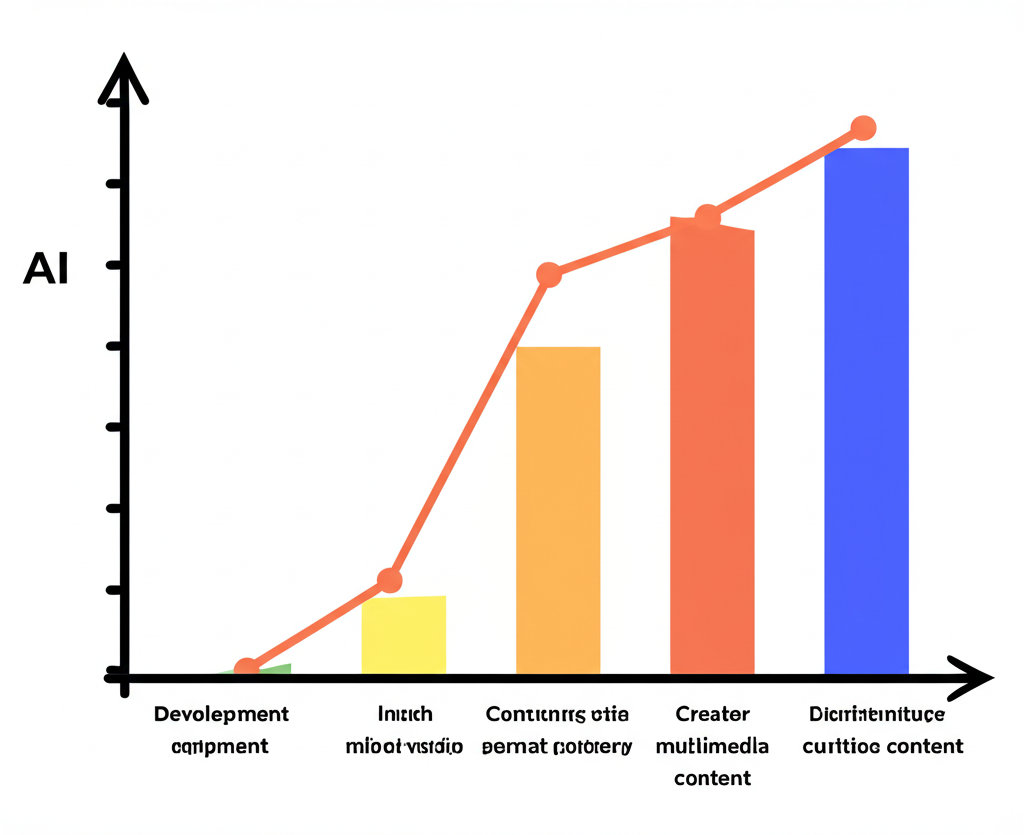 Biểu đồ xu hướng phát triển AI trong nội dung đa phương tiện 