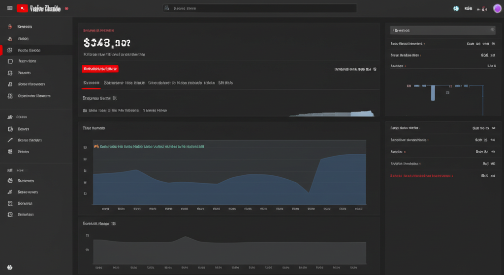Giao diện YouTube Studio với các biểu đồ phân tích số liệu 
