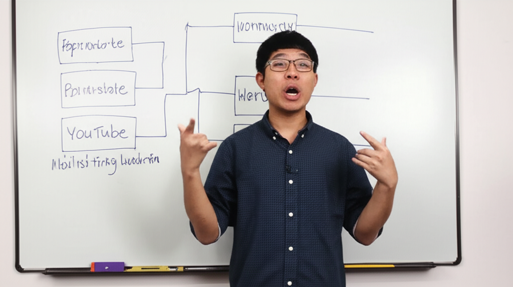 Một YouTuber đang chia sẻ kiến thức về các ngách YouTube sinh lời